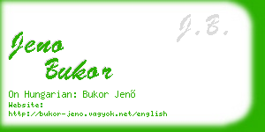 jeno bukor business card